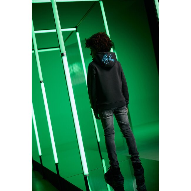 Malelions winter hoodie jongens - grijs blauw - Tube