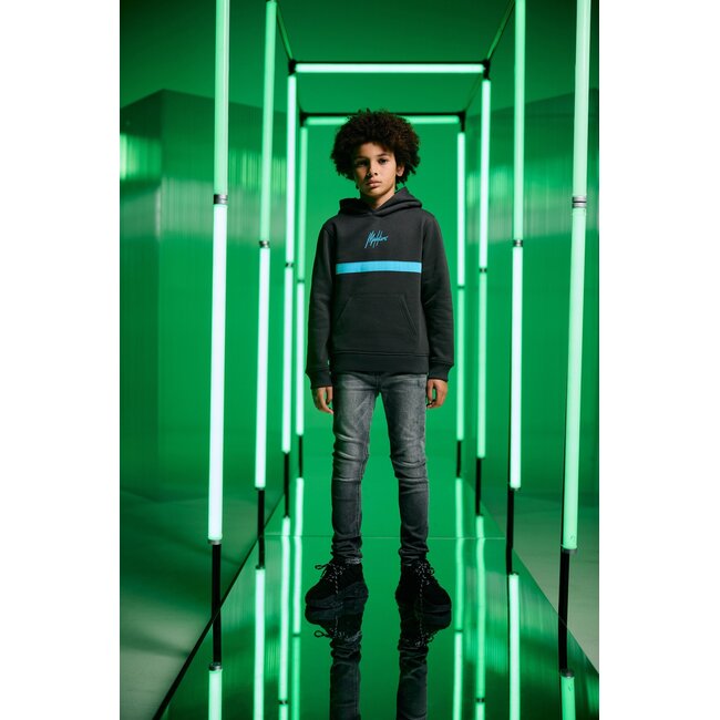 Malelions winter hoodie jongens - grijs blauw - Tube