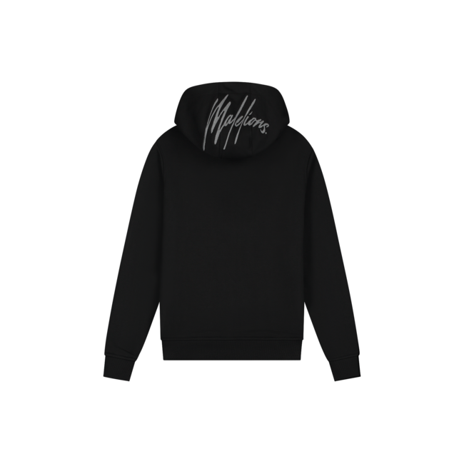 Malelions winter hoodie jongens - zwart grijs - Tube