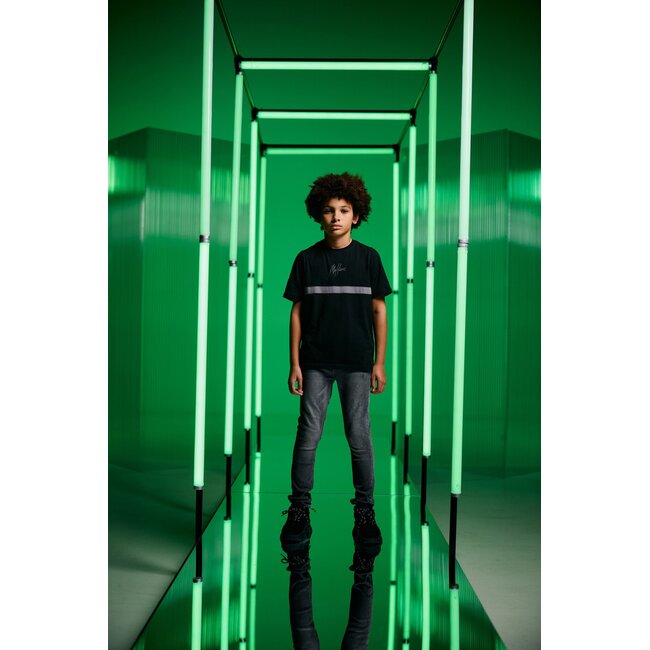 Malelions winter t-shirt jongens - zwart grijs - Tube