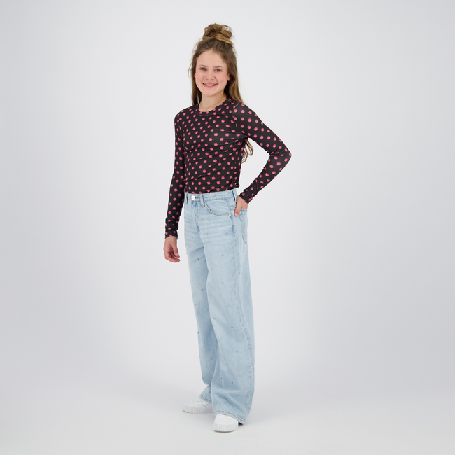 Raizzed zomer jeans broek meisjes - blauw - Monaco - extra wide leg