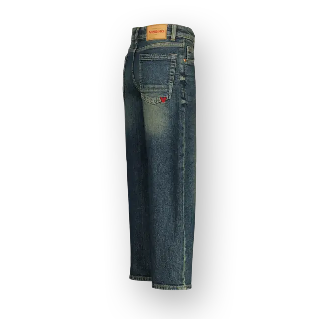 Vingino zomer jeans broek jongens - blauw - Keaton - baggy fit