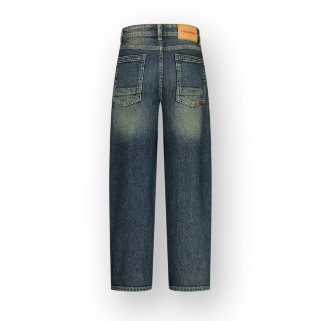 Vingino zomer jeans broek jongens - blauw - Keaton - baggy fit