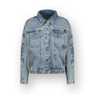 Vingino zomer spijkerjasje meisjes - blauw - Tori - loose fit