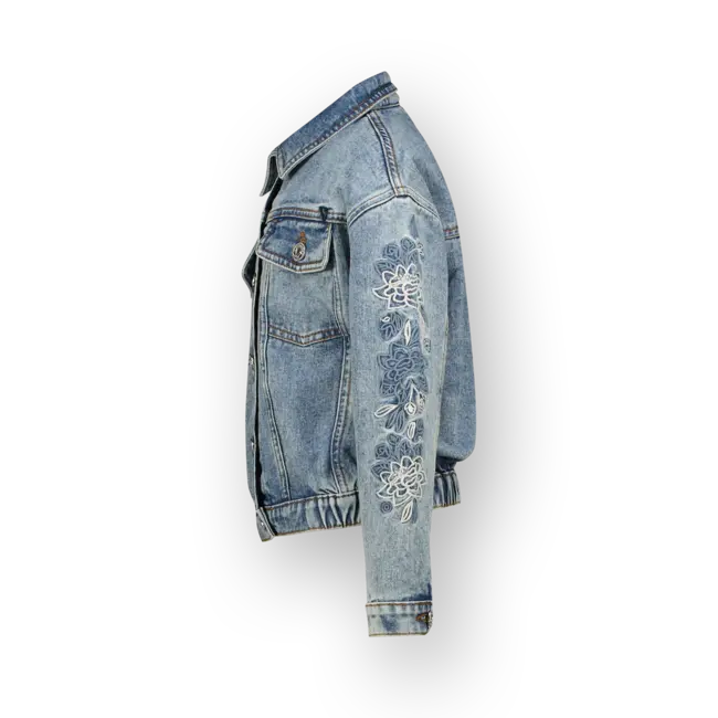 Vingino zomer spijkerjasje meisjes - blauw - Tori - loose fit