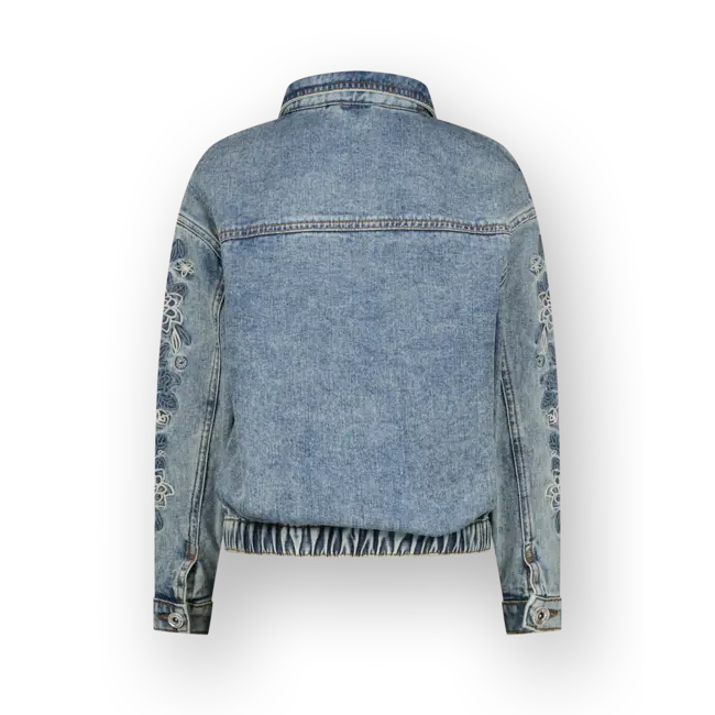 Vingino zomer spijkerjasje meisjes - blauw - Tori - loose fit