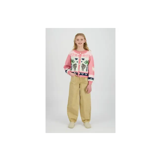 Vingino zomer jeans broek meisjes - Camilla - bruin - balloon fit