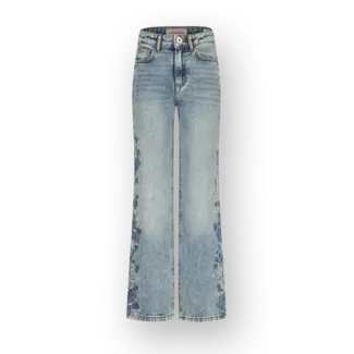 Vingino zomer jeans broek meisjes - blauw - Cato - wide leg