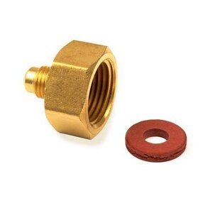 Vulnippel / Gloor cilinder adapter voor R32 van LU1 naar 1/4" SAE u