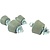 Trillingsdempers muurbeugel grijs soft voor buitenunits set 4 stuks  (Doos 10 sets)