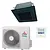 Cassette 60x60 single-split set FDTC60VH 6,0 kW inclusief mat zwart (RAL9005) paneel en bedrade wandbediening
