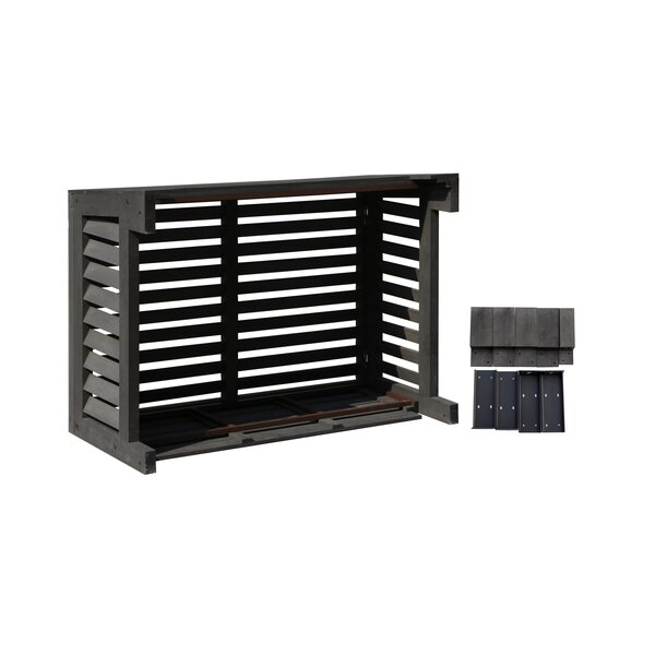 Qventi Airconditioner Cover Houtcomposiet Basis Grijs 100x75x50CM