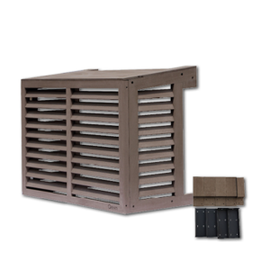 Airconditioner Cover Houtcomposiet Basis Bruin 100x75x50CM