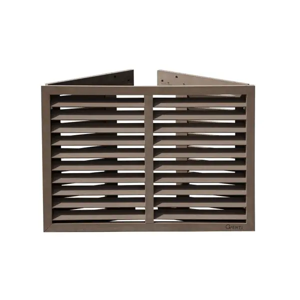 Qventi Airconditioner Cover Houtcomposiet Basis Bruin 100x75x50CM