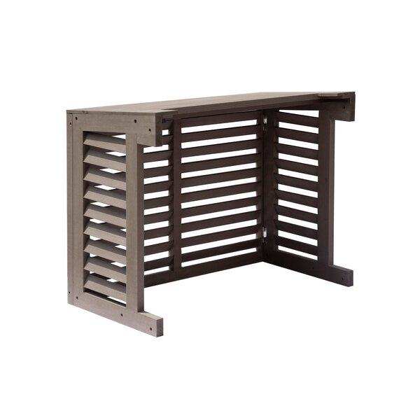 Qventi Airconditioner Cover Houtcomposiet Basis Bruin 100x75x50CM