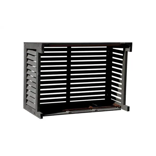 Qventi Airconditioner Cover Houtcomposiet Basis Grijs 115X85X57,5CM