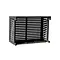 Qventi Airconditioner Cover Houtcomposiet Basis Grijs 115X85X57,5CM