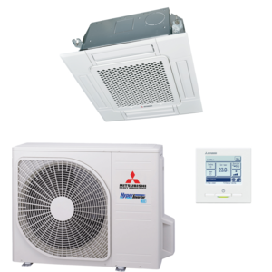 Mitsubishi Heavy Cassette 60x60 single-split set FDTC60VH 6.0 kW inclusief  paneel en bedrade wandbediening