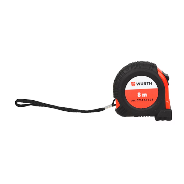 Würth Würth Rolbandmaat in behuizing met rubbercoating 8M.X25MM. ROBUUST 071464 538