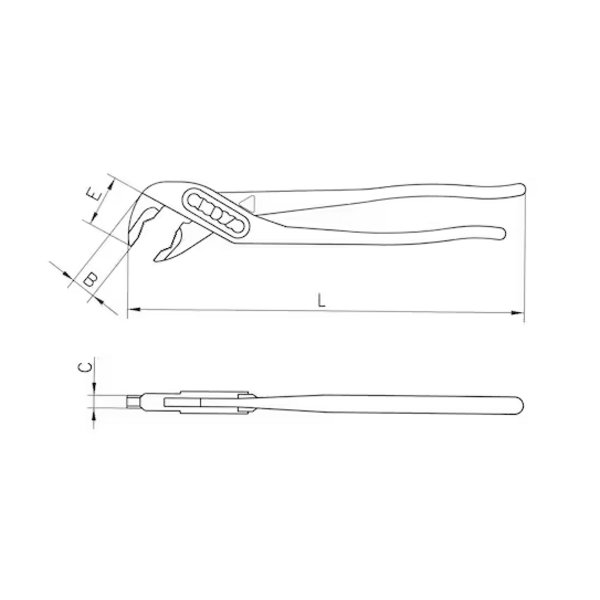 Würth Würth Waterpomptang 7x verstelbare kunststof handgreep 7-IN 071402 75