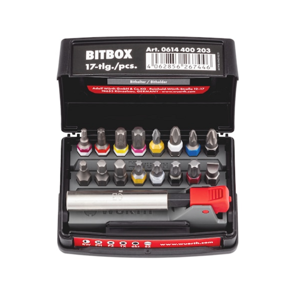 Würth Würth Bitbox maat 2 17-delig C 6.3 (1/4) met bithouderset 1 0614400203