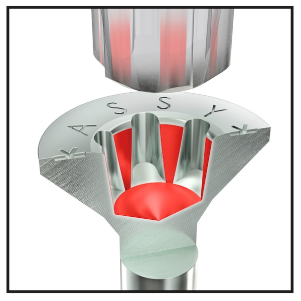 ASSY® 4 ASSY® 4 CS bevestigingsschroef staal verzinkt voldraad verzonken kop PLVZK-HO-RW20-(A2K)-4X40-34 019004040 500 stuks