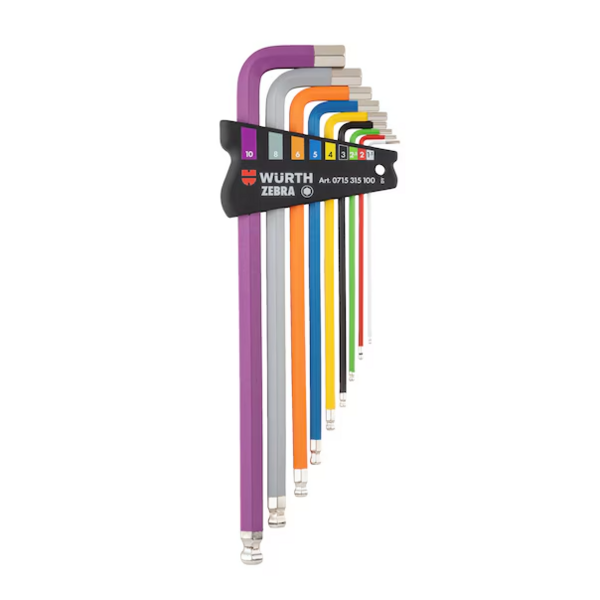 Zebra Zebra Inbussleutel assortiment /Binnenzeskantsleutel set 9-delig 0715315100