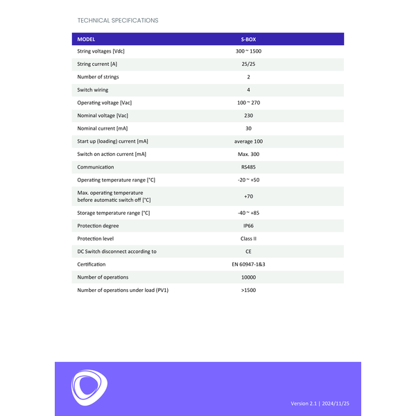 FOX-ESS Thuisbatterij S-Box 2 Firefighter Safety Swith