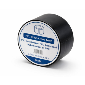 PVC isolatie tape zwart 0.2mmx50mm 20m 4ROLLEN
