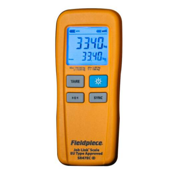 Fieldpiece Fieldpiece weegschaal max. 100 kg op 0,05% nauwkeurig via afstandsbediening, App en SMAN-manifold incl. draagtas met NMI certificaat conform BRL100/2 SR47EC