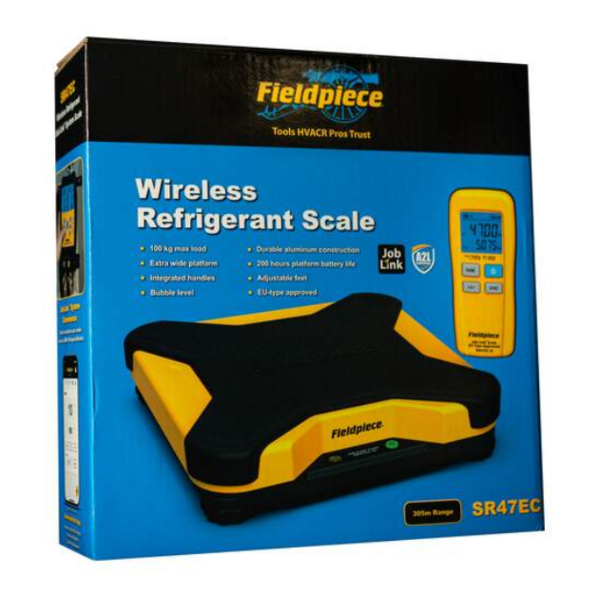 Fieldpiece Fieldpiece weegschaal max. 100 kg op 0,05% nauwkeurig via afstandsbediening, App en SMAN-manifold incl. draagtas met NMI certificaat conform BRL100/2 SR47EC