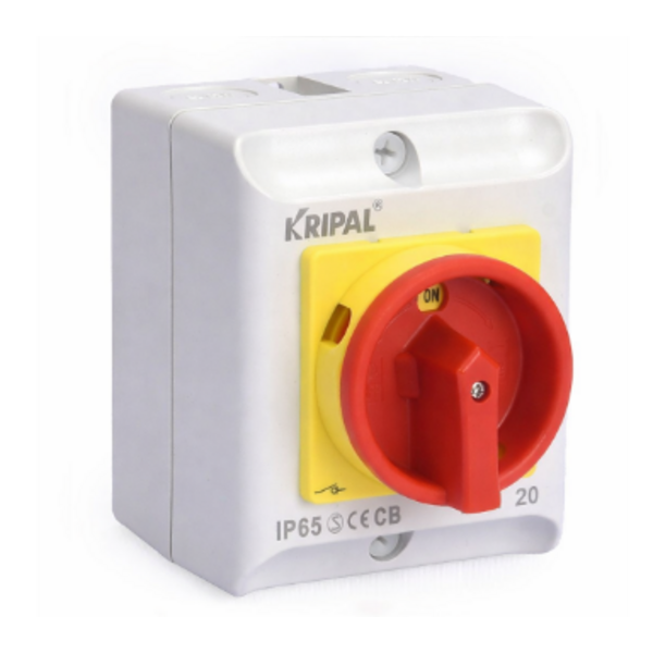 Kripal Kripal Werkschakelaar 20A 230-440V 4-polig IP65 UKPN0-20A