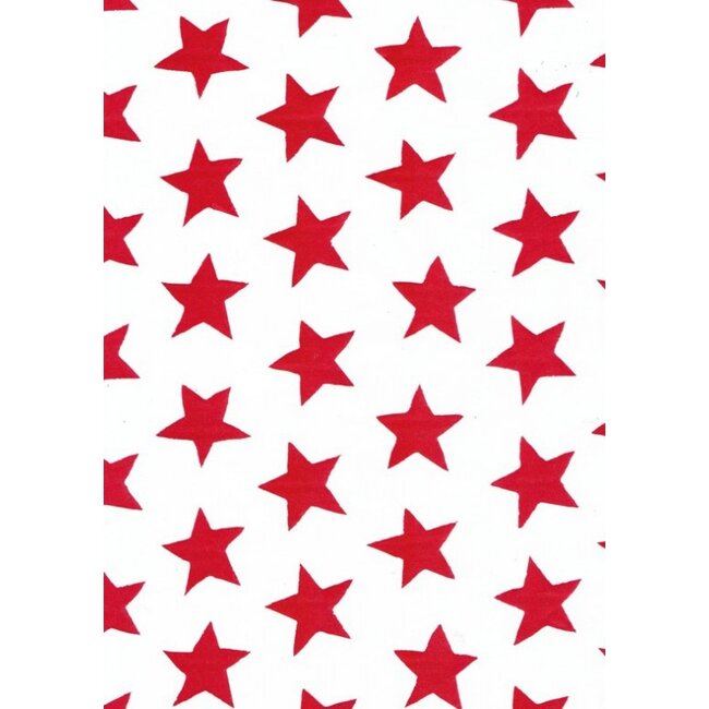 Stars White/Red giftwrapping paper