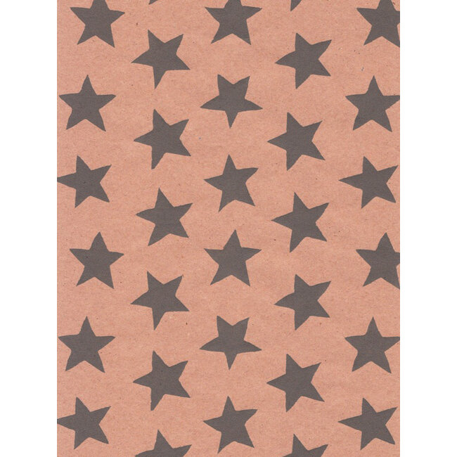 Eco Stars Grey inpakpapier