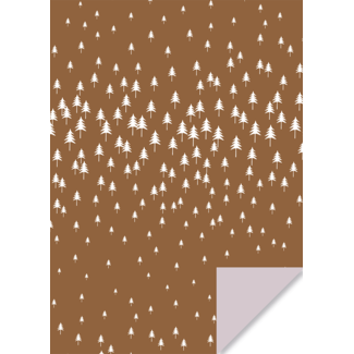 Woodland Caramel/Lilac giftwrapping paper