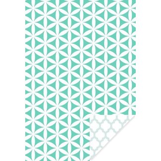 Spirograph Seagreen/Tile mint giftwrapping paper