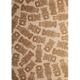 Speculaas eco/brons inpakpapier - 30 cm x 200 meter