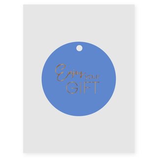 Enjoy your gift blue/bronze labels