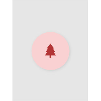 Christmas tree XS pink/red sticker