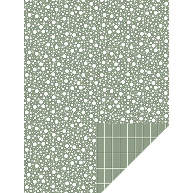 Sprinkles / Grid Green giftwrapping paper