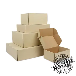 Shipping cartons ZEROTREE grass paper brown