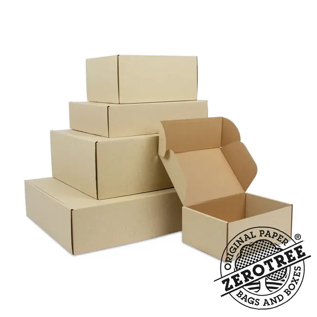 Shipping cartons ZEROTREE grass paper brown