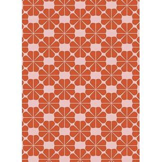 Get Lucky Soft Red on Pink giftwrapping paper