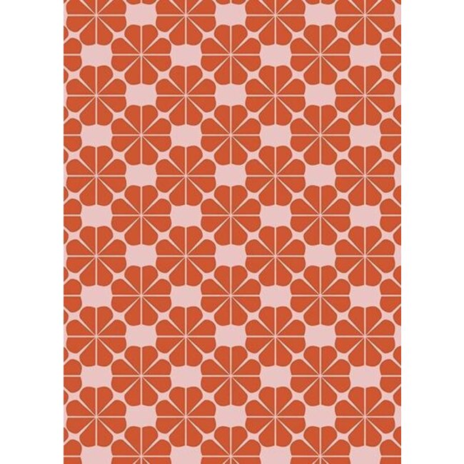 Get Lucky Soft Red on Pink giftwrapping paper