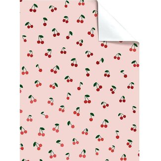 Cherries metallic giftwrapping paper