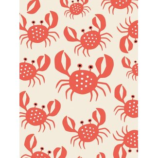 Crabby Suzy Coral giftwrapping paper