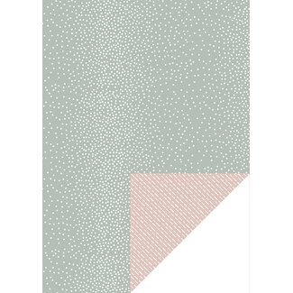 Dots Green/Dashes Nude geschenkpapier