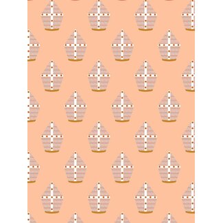 Saint Mikes Pfirsich geschenkpapier