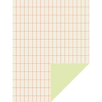 Grid Orange/Mint inpakpapier