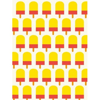 Icecream Yellow giftwrapping paper